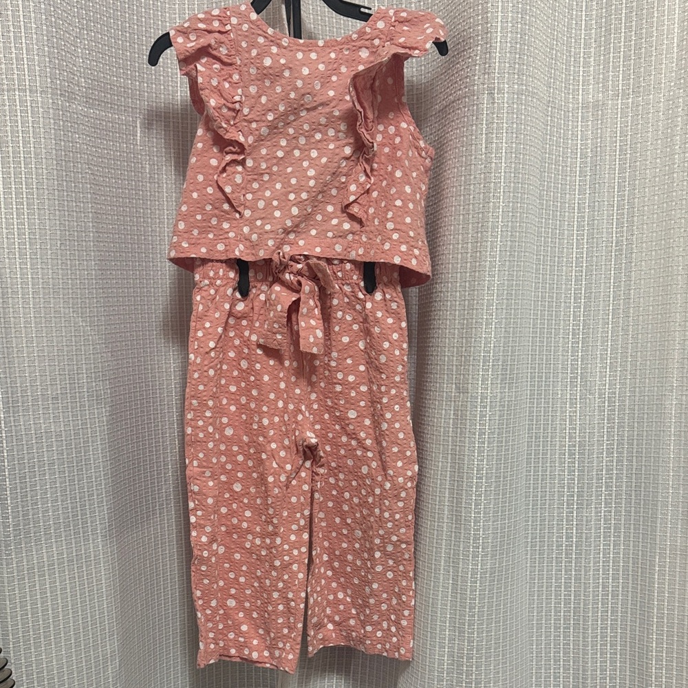 Rachel Zoe Pink and White Polka Dot Top